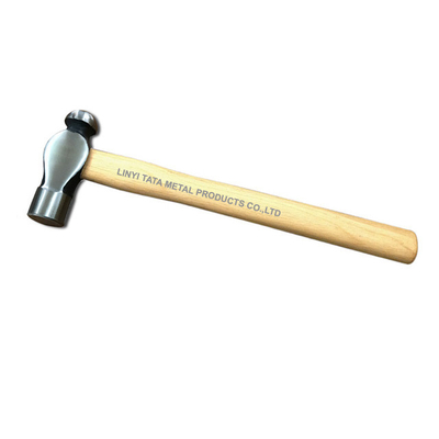 Ball peen hammer with wooden handle