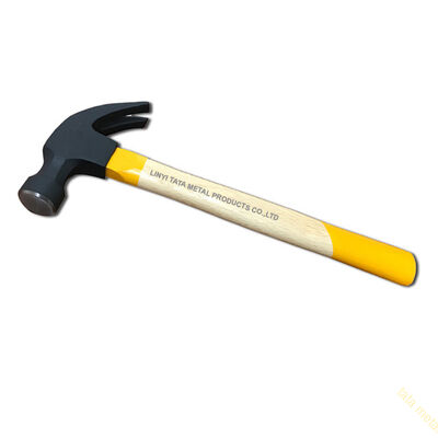 American type claw hammer with wooden handle