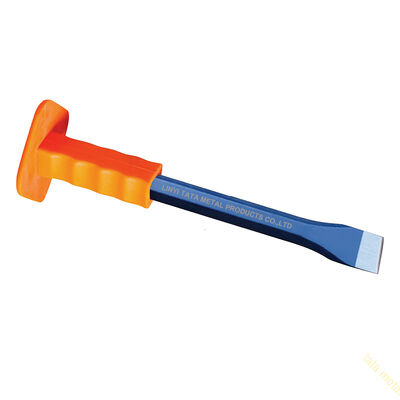 High Carbon Steel Cold Chisel with TPR Rubber Holder for Tough Chiseling Jobs