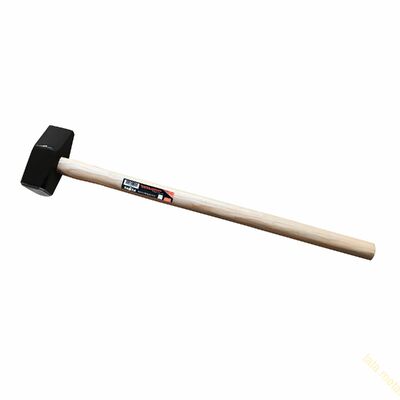 Masonry hammer with wooden handle