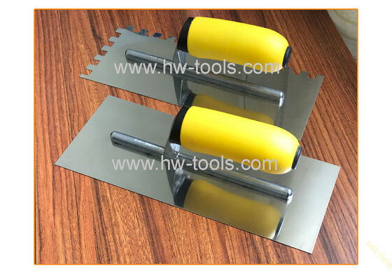 Stainless steel Plastering trowel with rubber handle HW02234