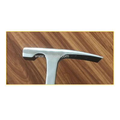 Mason's hammer masonary tool with forged steel construction & shock reduction grip