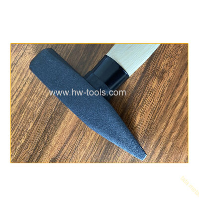 Machinist's hammer with wooden handle