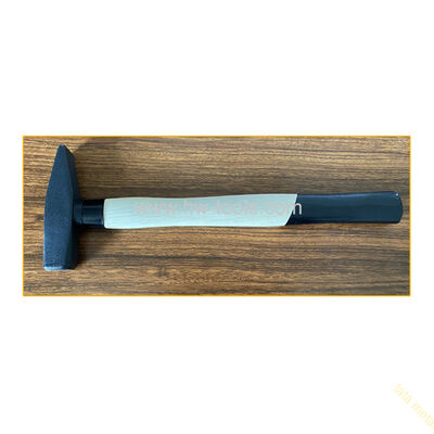 Machinist's hammer with wooden handle