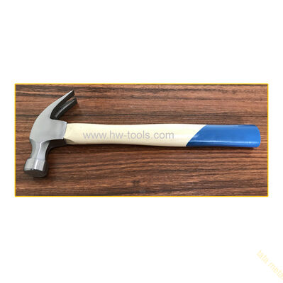 American type claw hammer with wooden handle