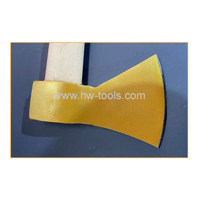 Axe with wooden handle