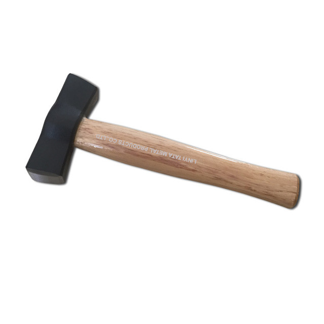Spanish type stoning hammer with wooden handle