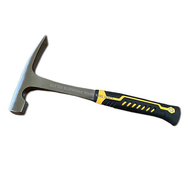 Mason's hammer with forged steel construction &amp; shock reduction grip