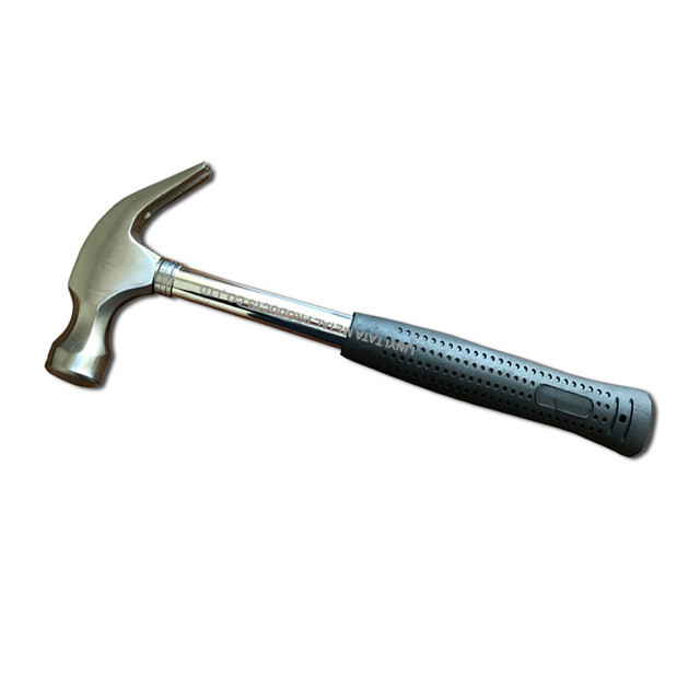 American type claw hammer with steel tube handle