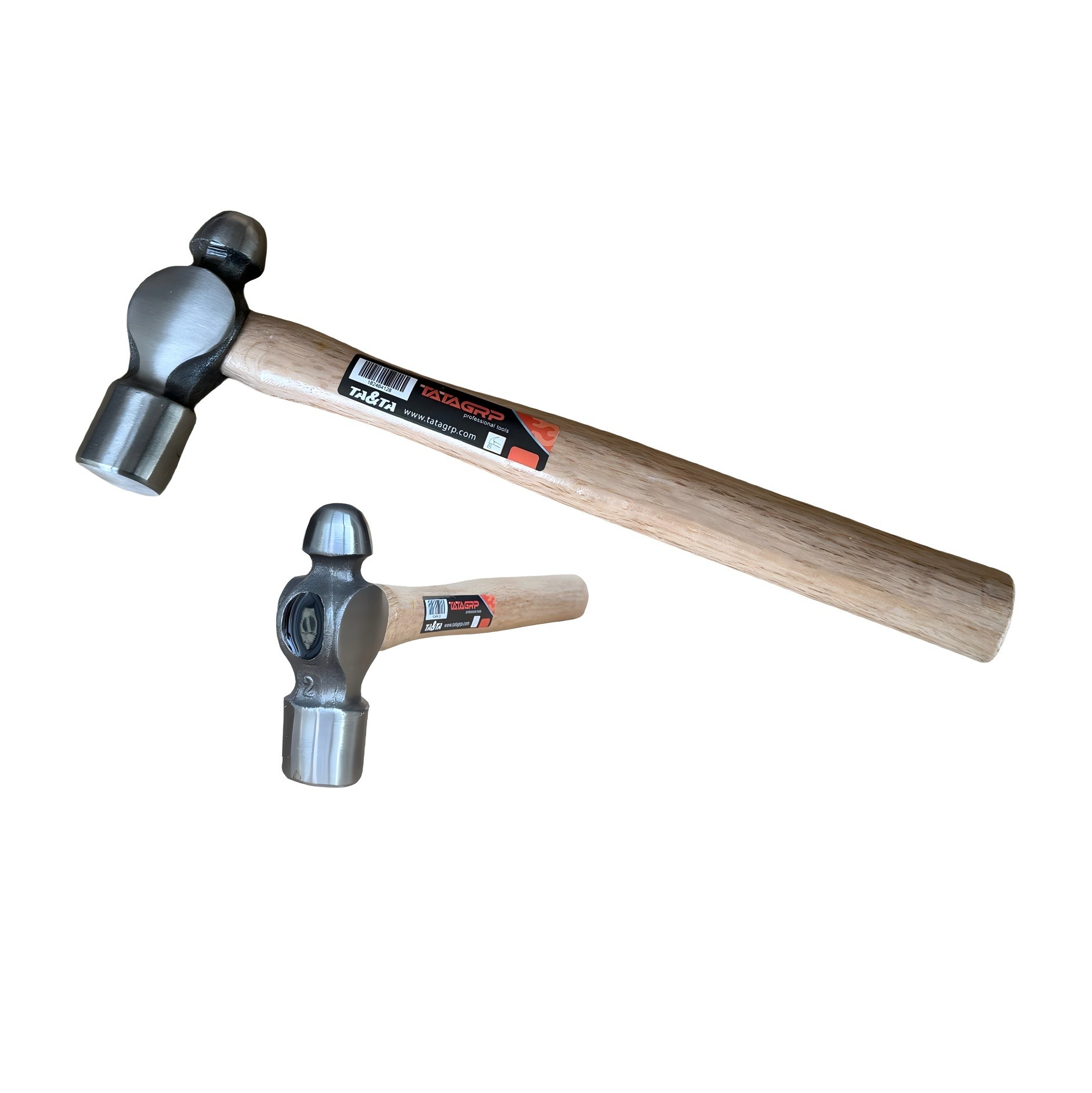 Ball pein hammer with wooden handle