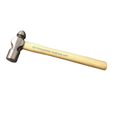 Ball peen hammer with wooden handle