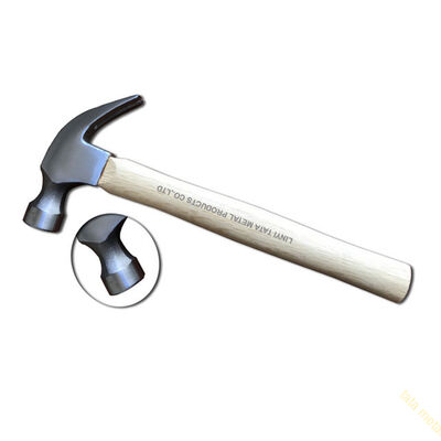 American type claw hammer with wooden handle