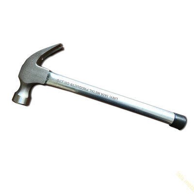 American type claw hammer with steel tube handle