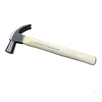 British type claw hammer with wooden handle