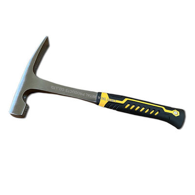 Mason's hammer with forged steel construction & shock reduction grip