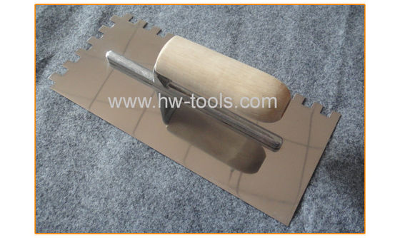 Stainless steel Plastering trowel with teeth HW02202