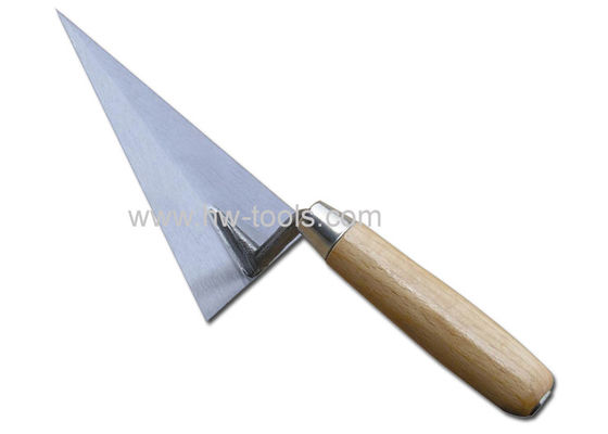 Bricker trowel with wooden handle