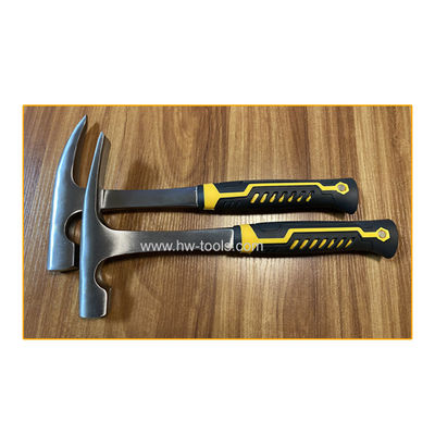 Mason's hammer with forged steel construction & shock reduction grip