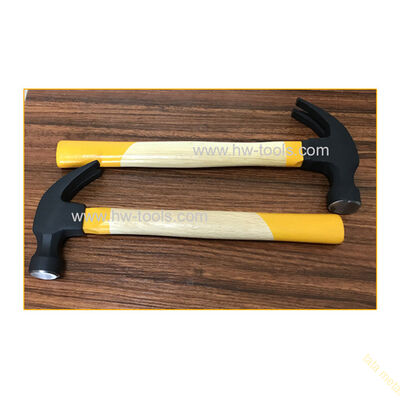 American type claw hammer with wooden handle